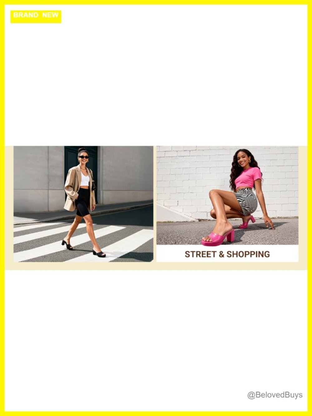 Women's Faux Leather Platform Block Heel Mule Sandals Slip On Square Toe Summer - Picture 6 of 6